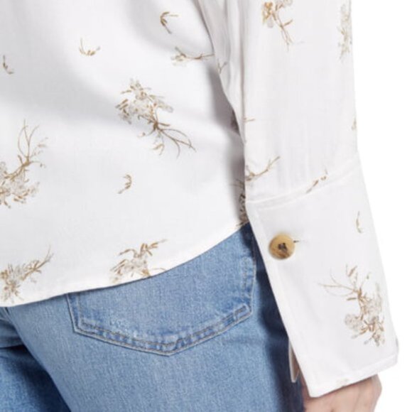 Something Navy Pretty Button Through Top L - Picture 6 of 16